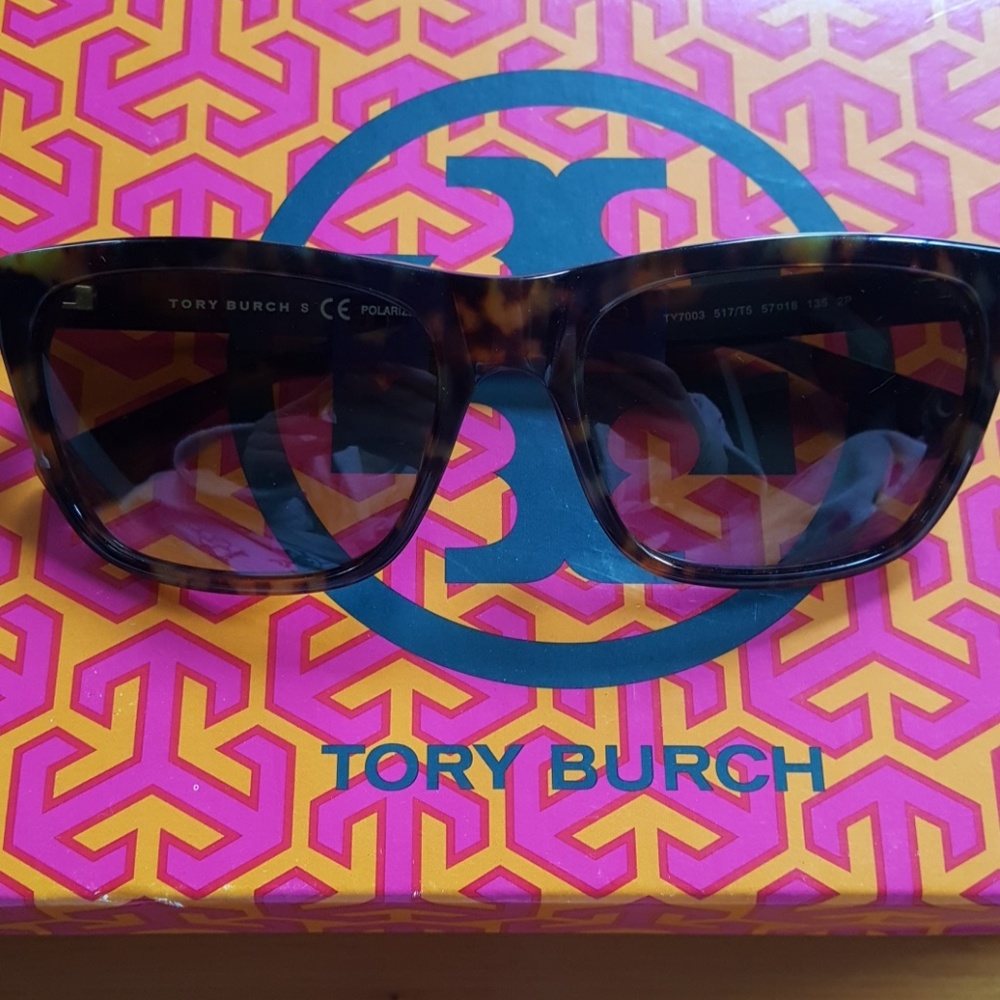 Tory Burch Tortoise Rectangular Sunglasses - image 1